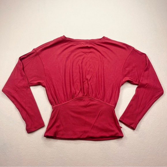 lululemon athletica Tops - Lululemon Ribbed Long Sleeve Yoga Shirt Modal-Silk Cayenne